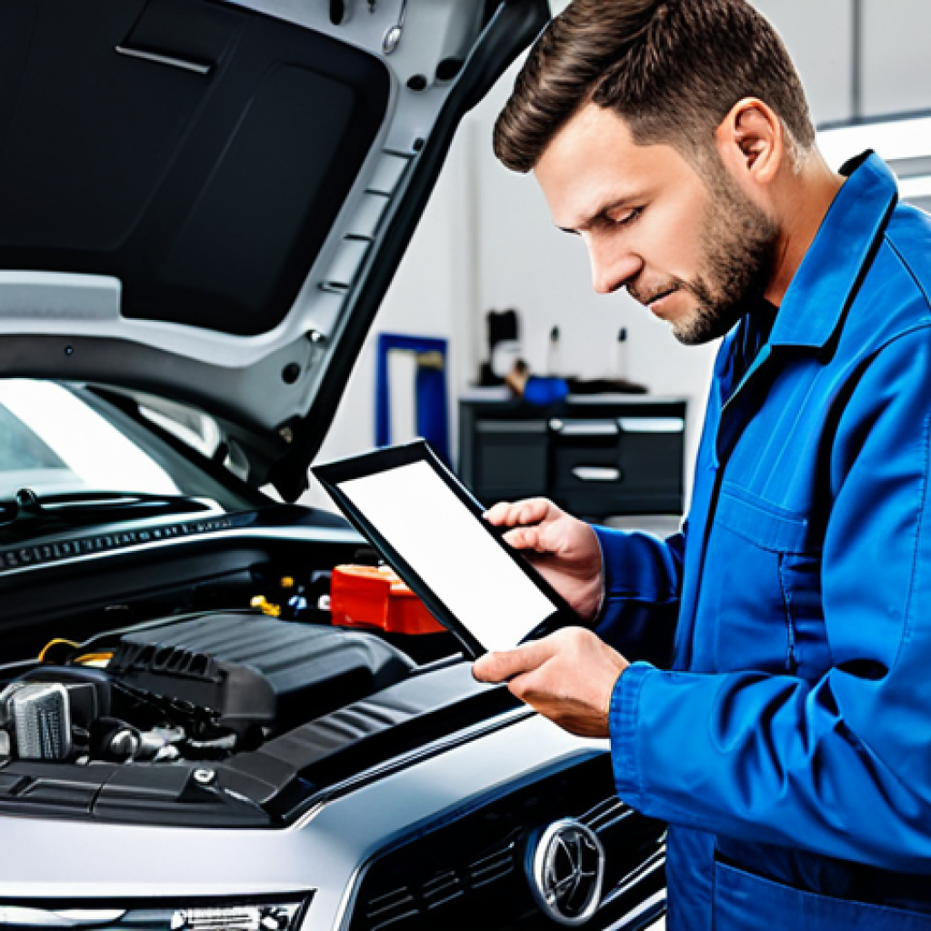 자동차정비기사와 대기업 취업 - Modern Auto Mechanic Shop**

"A modern auto mechanic in a clean, well-lit garage, wearing appropriat...