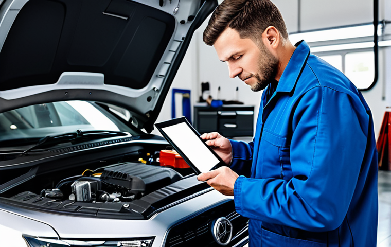 자동차정비기사와 대기업 취업 - Modern Auto Mechanic Shop**

"A modern auto mechanic in a clean, well-lit garage, wearing appropriat...