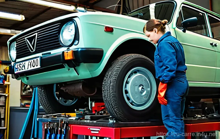 자동차정비 실기시험 예상 문제와 풀이 - **Modern Diagnostic Expert at Work:**
    "A highly skilled and focused male auto mechanic, approxim...